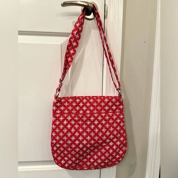 VERA BRADLEY CARDINAL WHITE MINI CONCERTO TRIPLE ZIP HIPSTER CROSSBODY BAG Purse - Picture 5 of 6